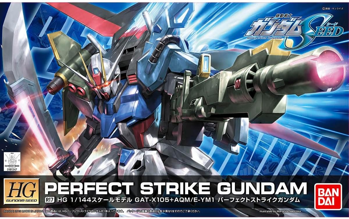 Bandai Hobby R17 Perfect Strike High Grade Remaster 1/144 Gundam Seed Action Figure