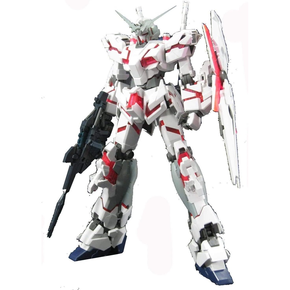 Bandai Hobby RX-0 Unicorn Gundam HD Color with MS Cage Master Grade Figure, Scale 1/100