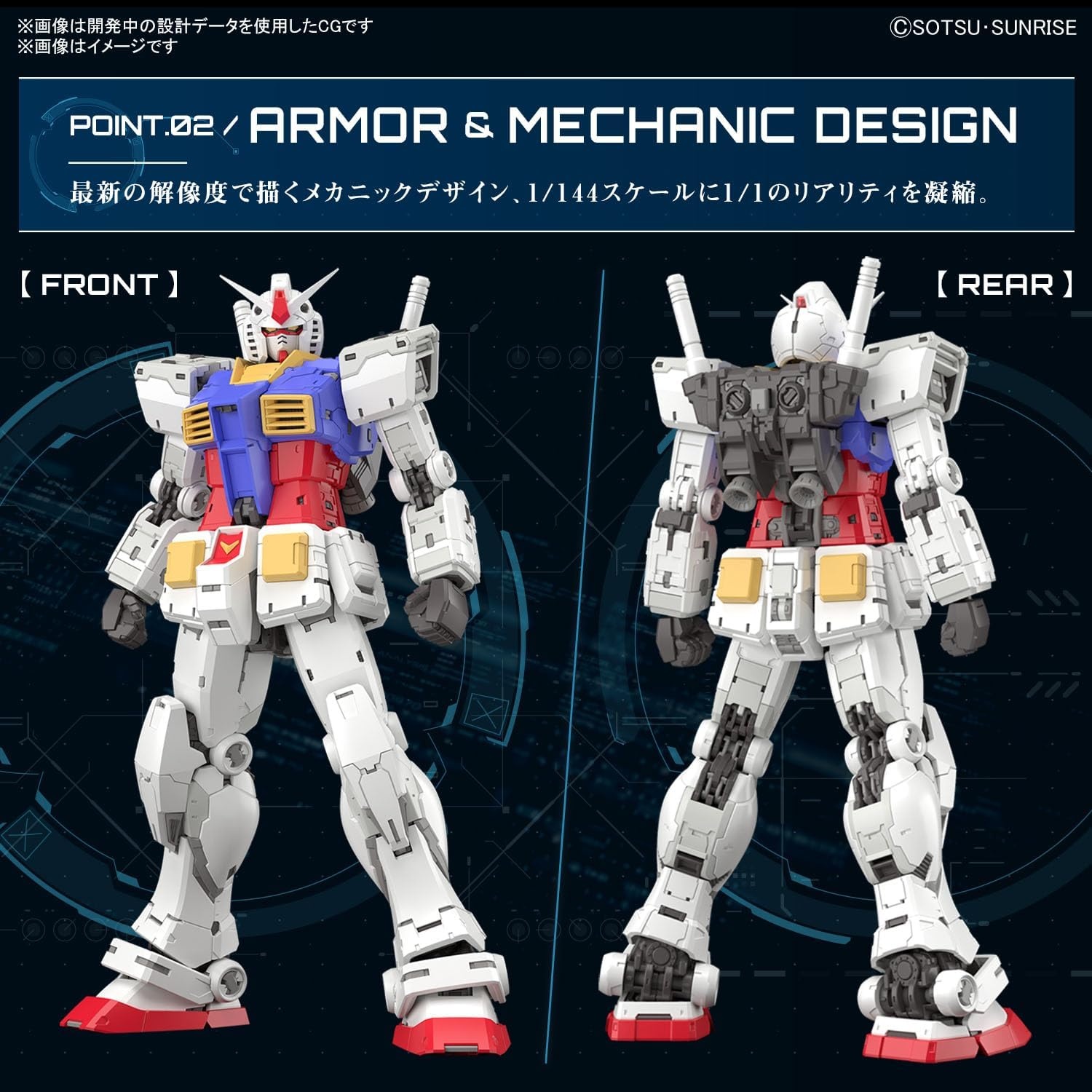 Bandai Hobby – Mobile Suit Gundam – RX-78-2 Gundam ver. 2.0 RG 1/144 Model Kit
