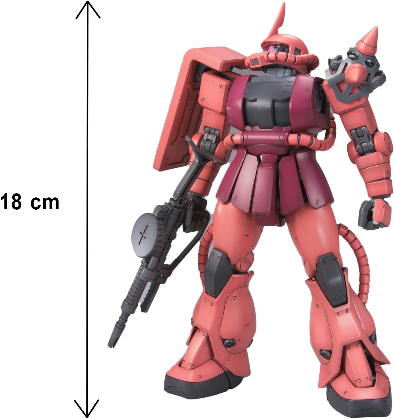 Bandai Hobby MS-06S Char’s Zaku II Ver 2.0 Master Grade Action Figure, Model:BAN149834 Red