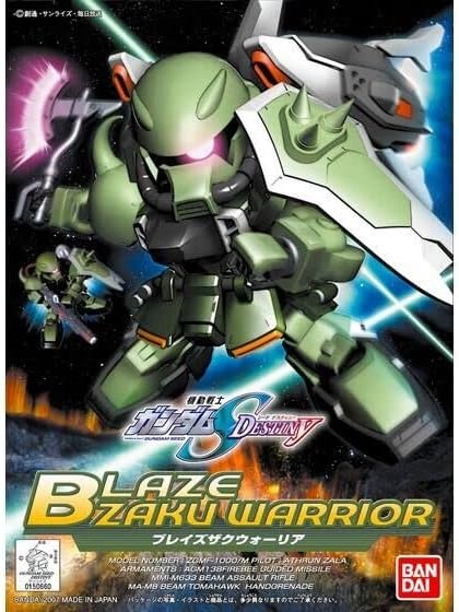 SD Gundam BB Suit Mobile Suit Gundam Seed Destiny Blaze Zaku Warrior Color Coded Plastic Model