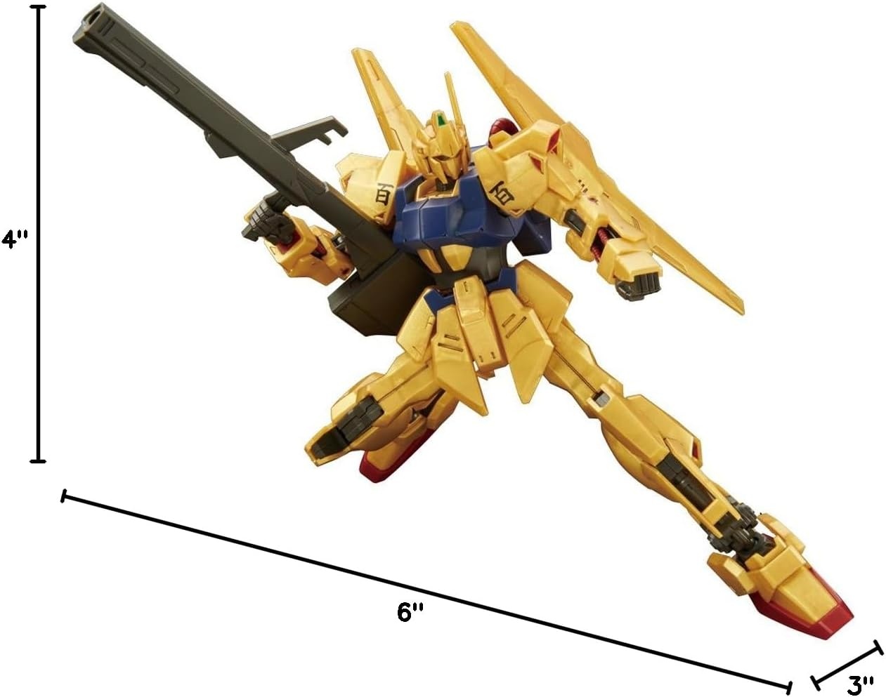 BANDAI Hobby HGUC Hyaku Shiki (Revive) Gundam Zeta Action Figure (1/144 Scale)