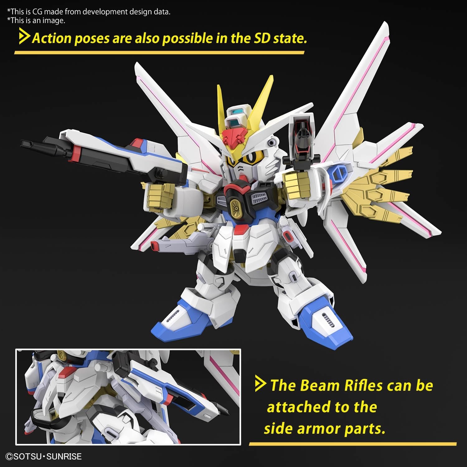 Bandai Hobby – Mobile Suit Gundam Seed Freedom – #21 Mighty Strike Freedom Gundam SDCS Model Kit