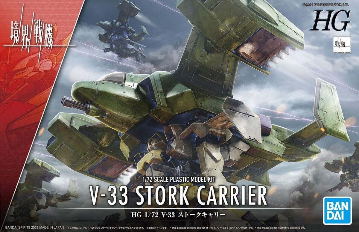 Bandai Hobby – AMAIM Warrior at the Borderline – V-33 Stork Carrier HG 1/72 Model Kit