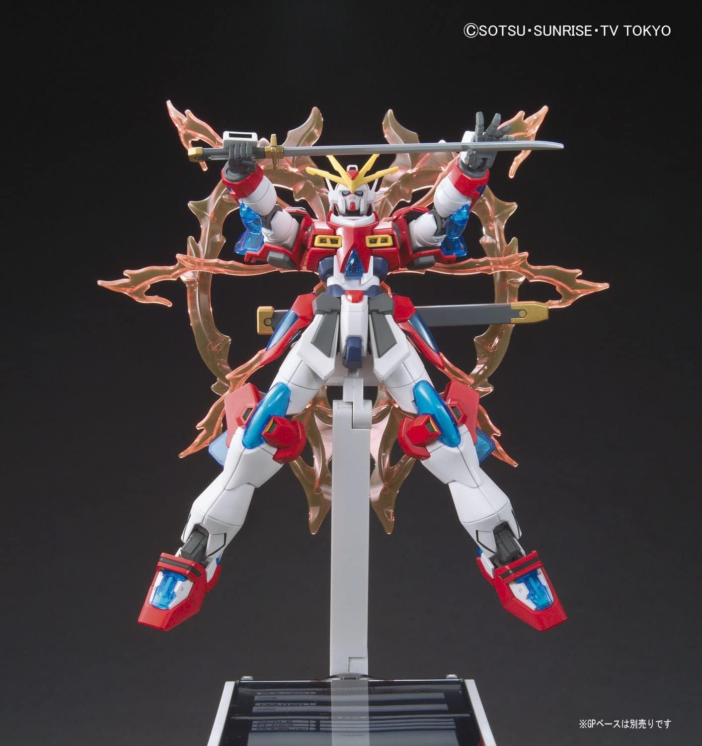 Bandai Hobby – Gundam Build Fighters Try – #43 Kamiki Burning Gundam, Bandai HGBF 1/144 Model Kit (2313212)
