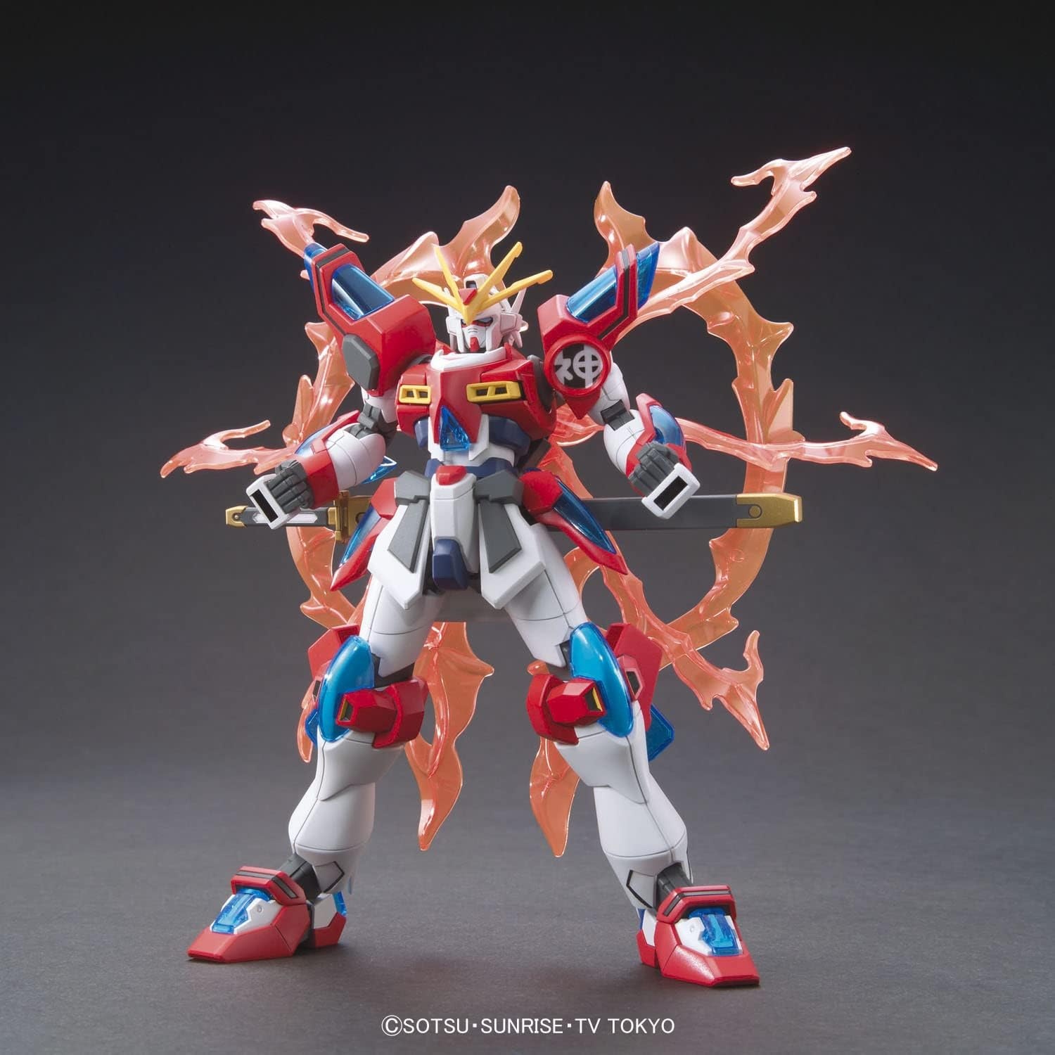 Bandai Hobby – Gundam Build Fighters Try – #43 Kamiki Burning Gundam, Bandai HGBF 1/144 Model Kit (2313212)