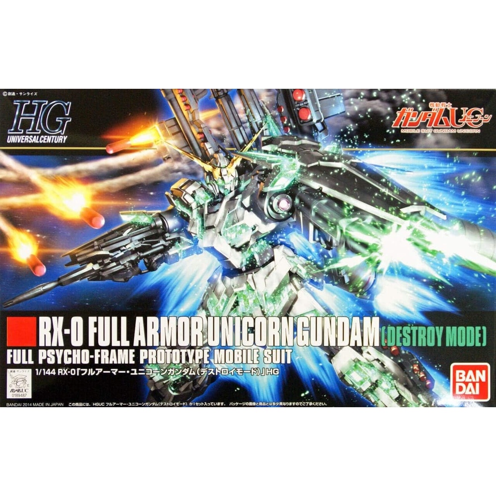 Bandai Hobby HGUC #178 Full Armor Unicorn Gundam Model Kit (1/144 Scale) (BAN189487)