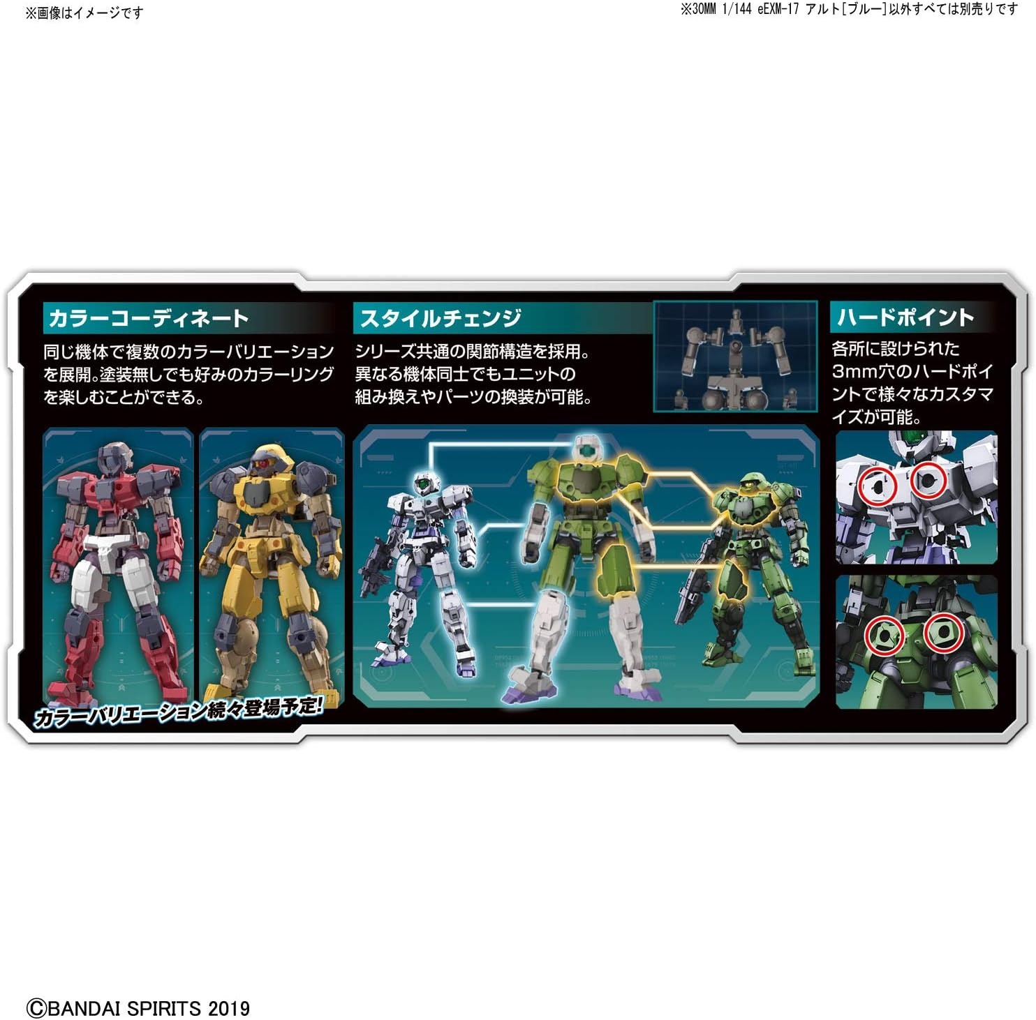 Bandai Spirits Hobby #03 Eexm-17 Alto Blue 30 Min Mission, White