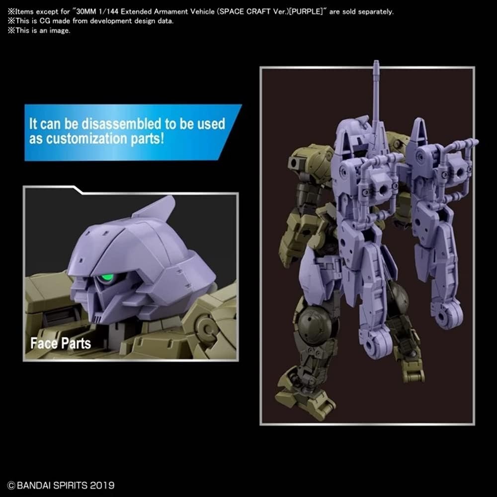 Bandai Hobby – 30 Minute Missions – #07 Space Craft (Purple), Bandai Spirits 30MM 1/144 Extended Armament Vehicle Model Kit