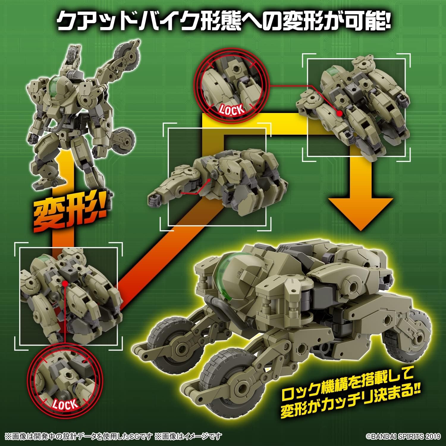 Bandai Hobby – 30 Minute Missions – #50 Bexm-33Qb Volpanova (Quad Bike Ver.), Bandai Spirits 30MM Model Kit
