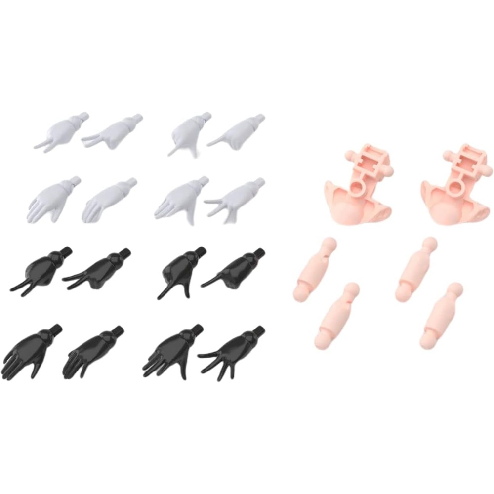 Bandai Hobby – 30 Minute Sisters – Option Hands Parts [White/Black], Bandai Spirits 30 MS Model Kit
