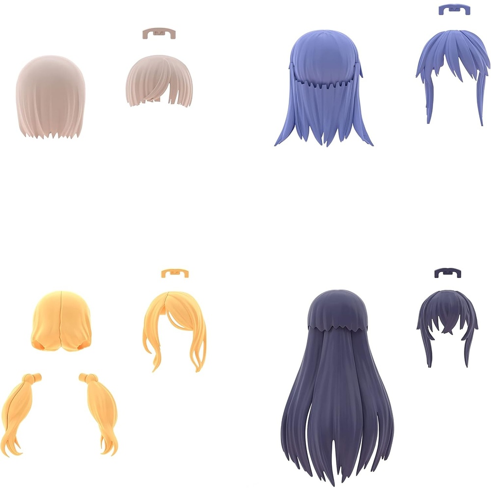 Bandai Hobby – 30 Minute Sisters – Option Hair Style Parts Vol. 8 All 4 Types, Bandai Spirits 30 MS Model Kit