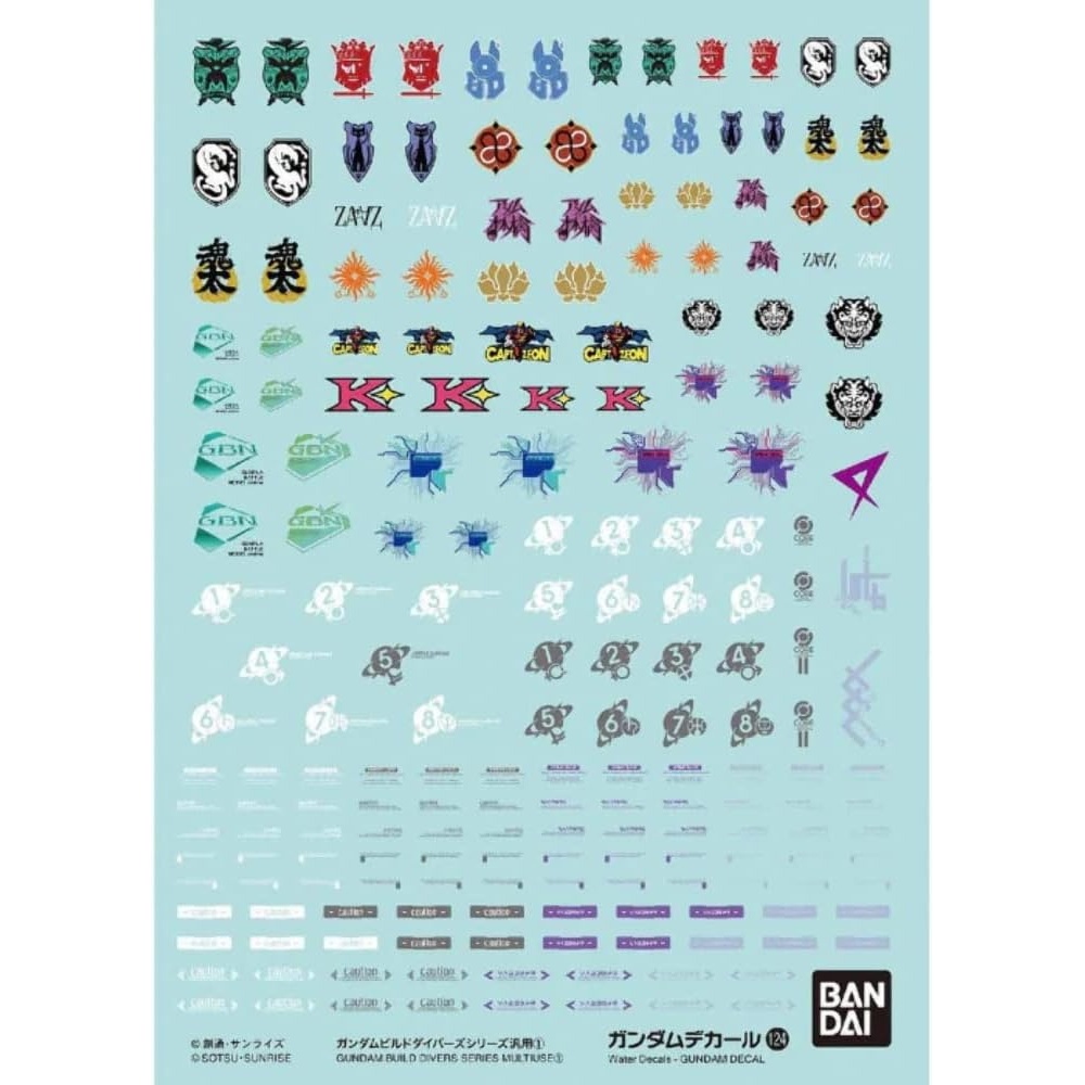 Bandai Hobby – Gundam Build Divers Re:RISE – GD-124 Multi-Use 1, Bandai Spirits Water-Slide Decals