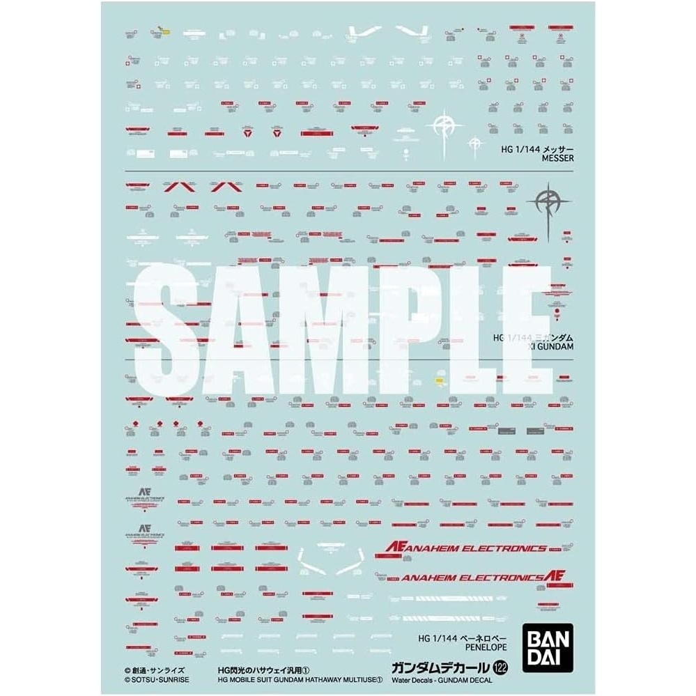 Bandai Hobby – 30 Minute Missions – Water Decals, Bandai Spirits Water-Slide Decals(Gundam Hathaway Ms Multi-use 1)