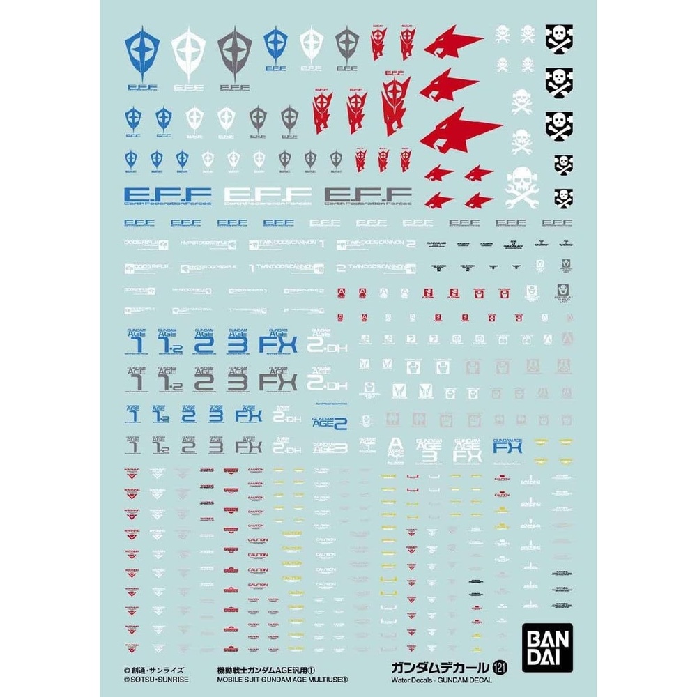 Bandai Hobby – GD-121 Gundam AGE MS Multi-Use 1, Bandai Spirits Water-Slide Decals