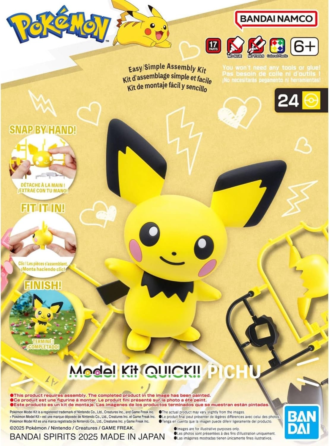 Bandai Hobby – Pokémon – #24 Pichu Pokémon Quick  Model Kit