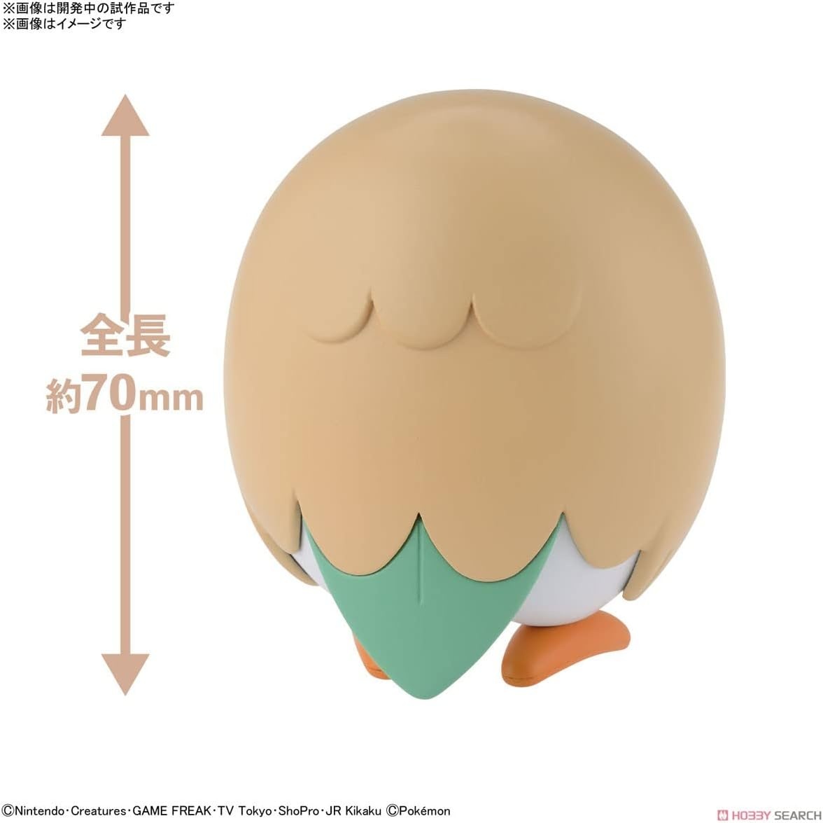 Bandai Hobby – Pokémon – #10 Rowlet, Bandai Spirits Pokémon Quick   Model Kit