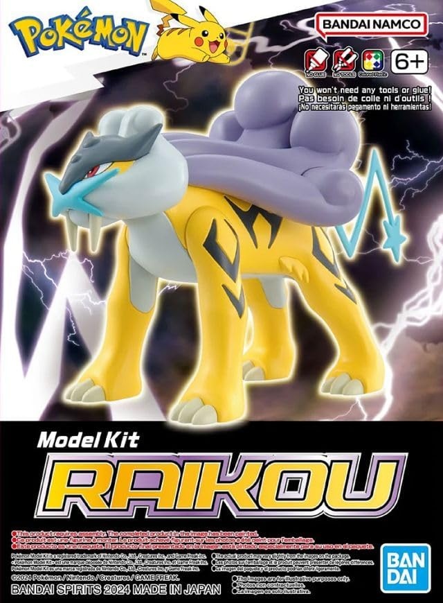 BANDAI Hobby – Pokémon – Raikou, Spirits Pokémon Model Kit