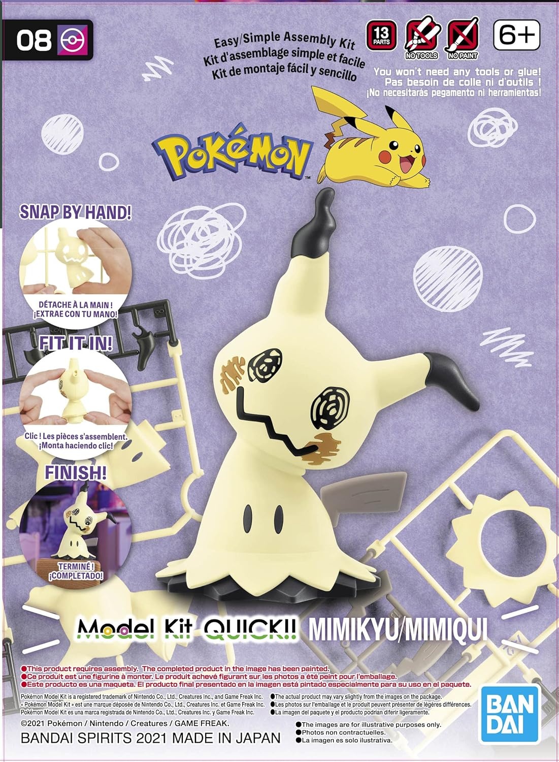 Bandai Hobby – Pokémon – Zekrom, Bandai Spirits Pokémon Model Kit(Mimikyu)
