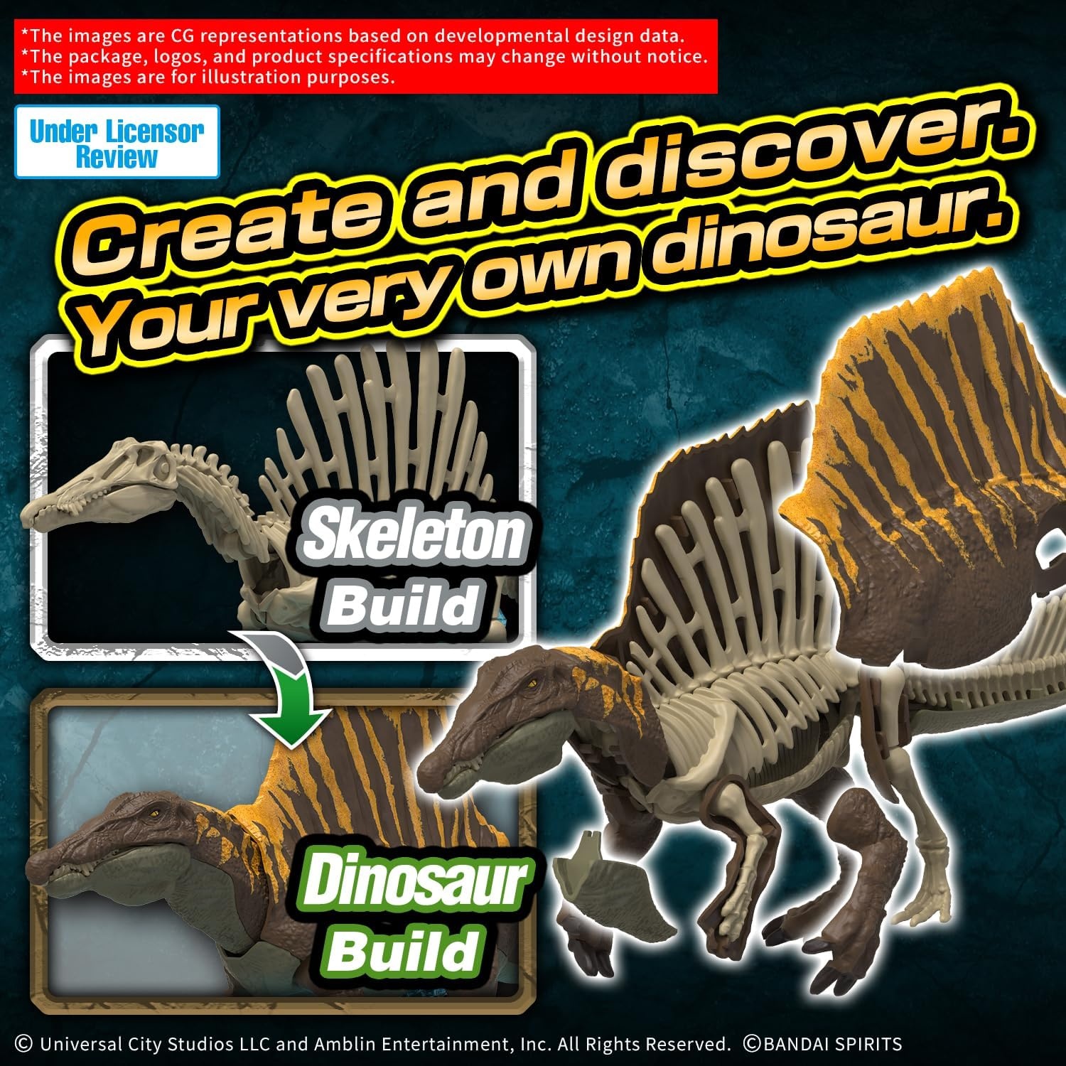 BANDAI Hobby – Jurassic World – Spinosaurus – Jurassic Collaboration Plannosaurus Dinosaur Model Kit
