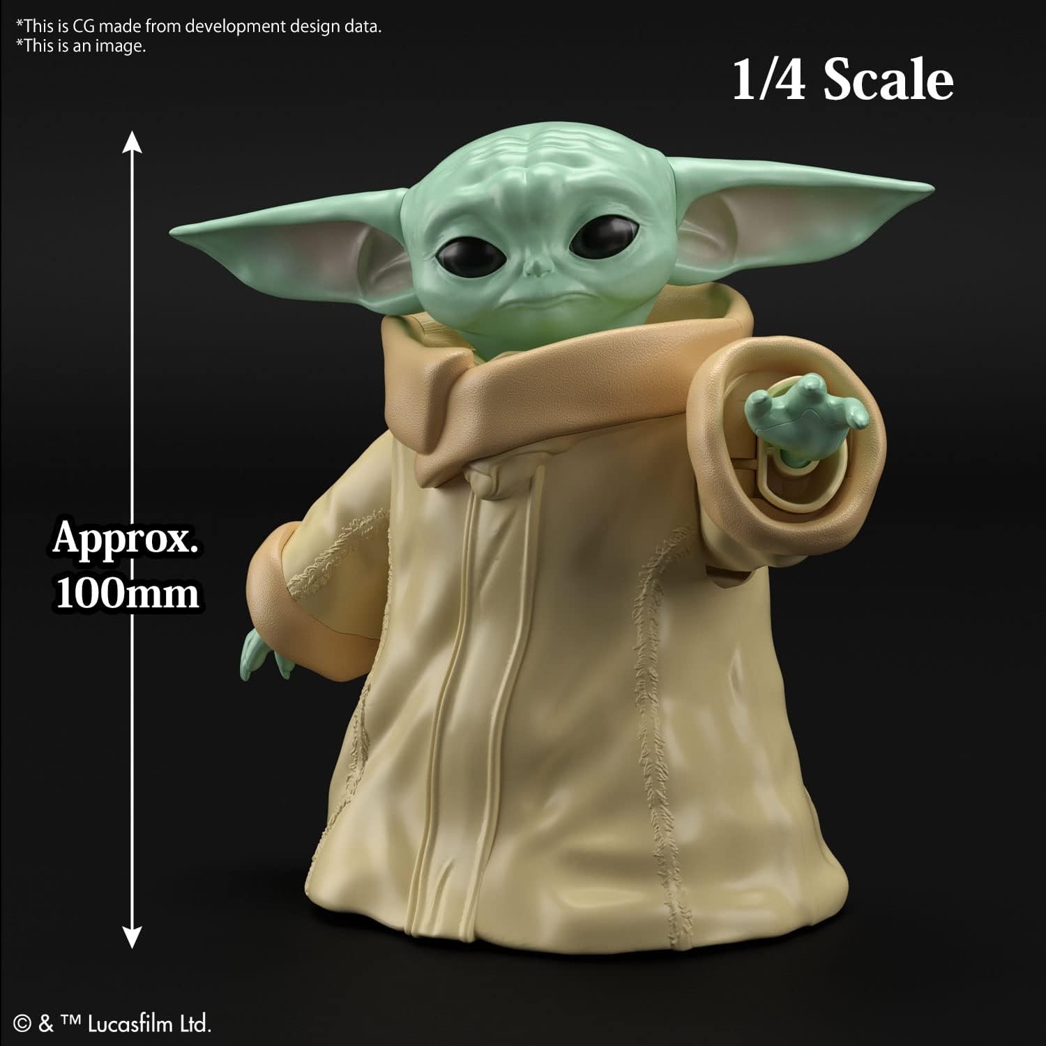 BANDAI Hobby – The Mandalorian – Grogu, Spirits Star Wars Character 1/4 Plastic Model Kit