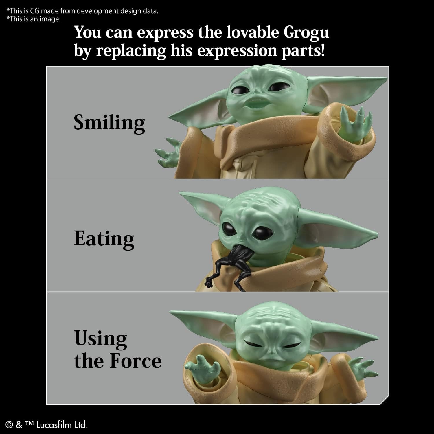BANDAI Hobby – The Mandalorian – Grogu, Spirits Star Wars Character 1/4 Plastic Model Kit