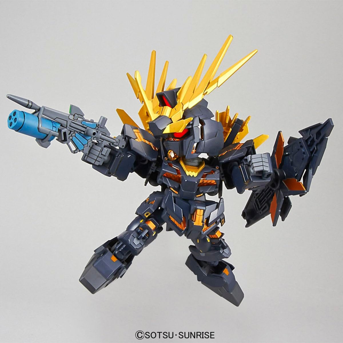 BANDAI SPIRITS SD EX-Standard RX-0 Unicorn Gundam Banshee Norn (Destroy) Model Kit, Dark Gray Or Black