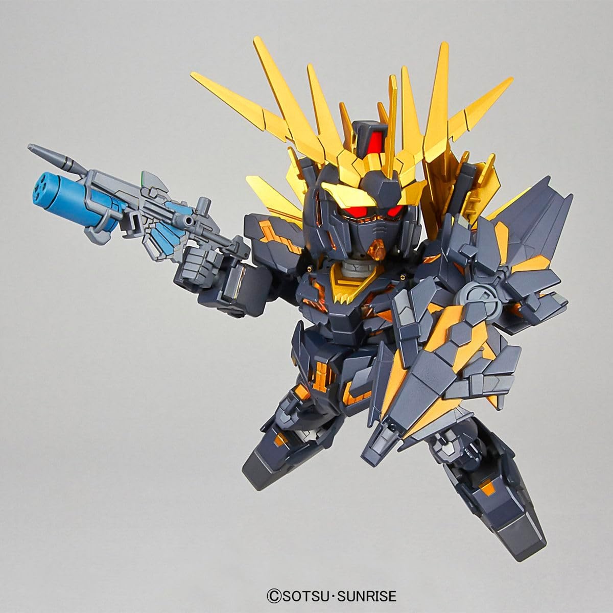 BANDAI SPIRITS SD EX-Standard RX-0 Unicorn Gundam Banshee Norn (Destroy) Model Kit, Dark Gray Or Black