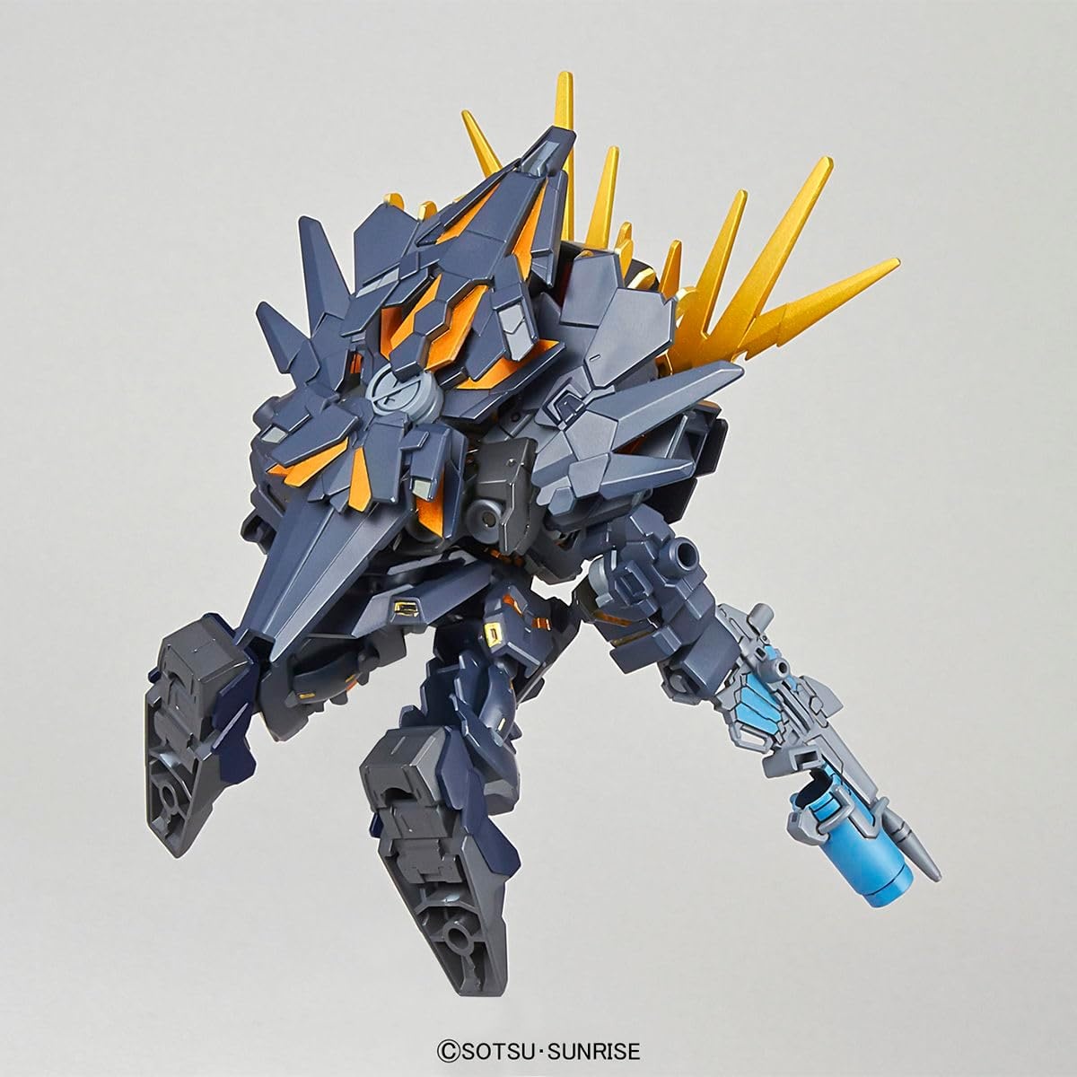 BANDAI SPIRITS SD EX-Standard RX-0 Unicorn Gundam Banshee Norn (Destroy) Model Kit, Dark Gray Or Black