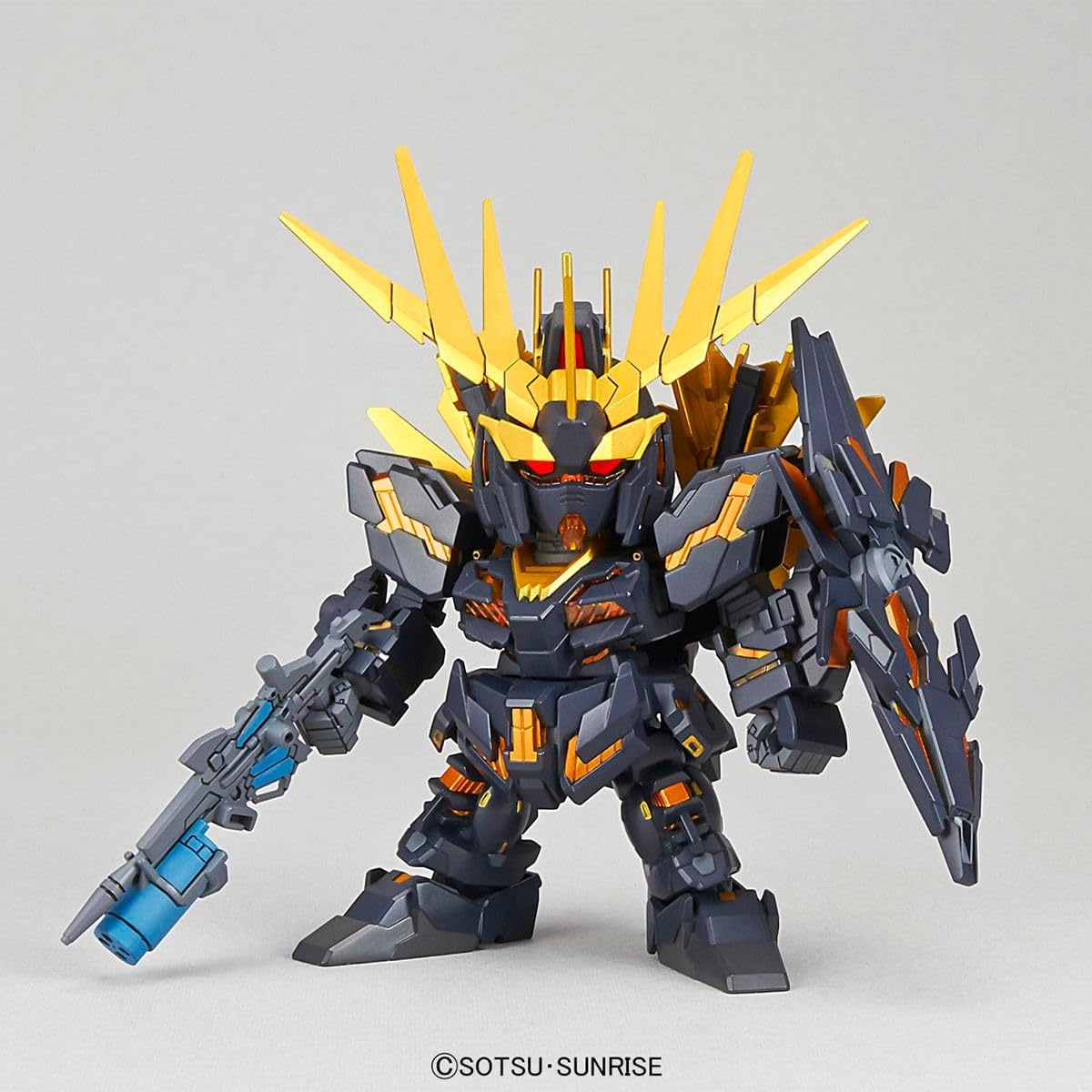 BANDAI SPIRITS SD EX-Standard RX-0 Unicorn Gundam Banshee Norn (Destroy) Model Kit, Dark Gray Or Black