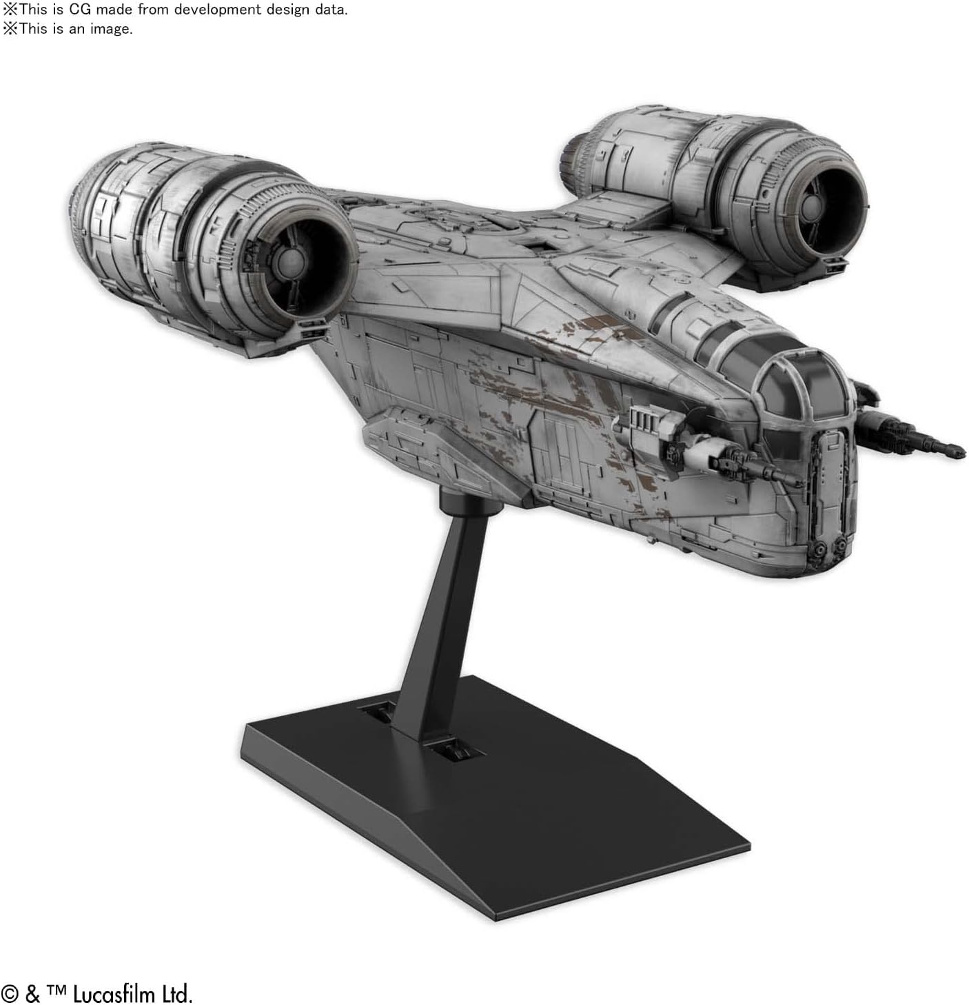 Bandai Hobby – The Mandalorian – 018 Razor Crest, Bandai Spirits Star Wars Vehicle Model Kit