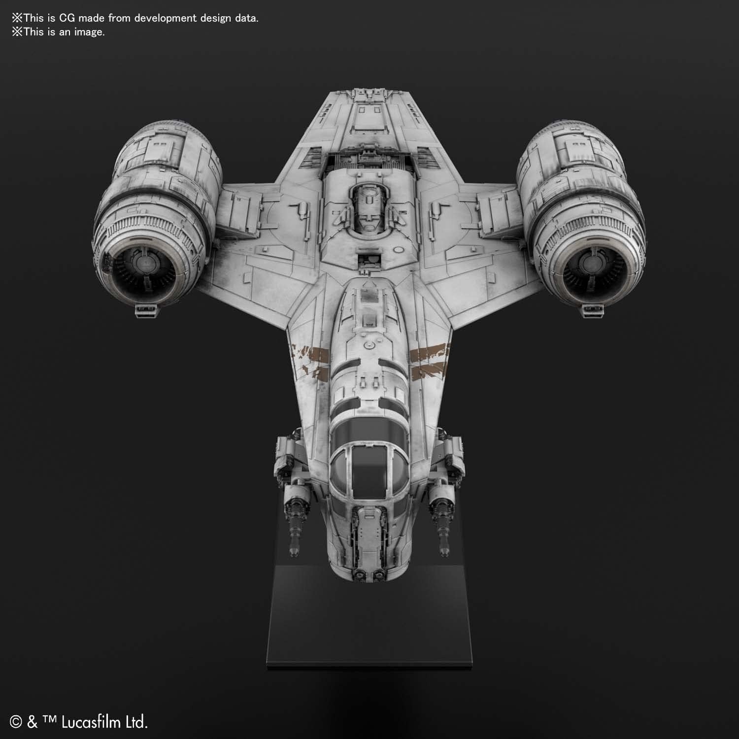 Bandai Hobby – The Mandalorian – 018 Razor Crest, Bandai Spirits Star Wars Vehicle Model Kit