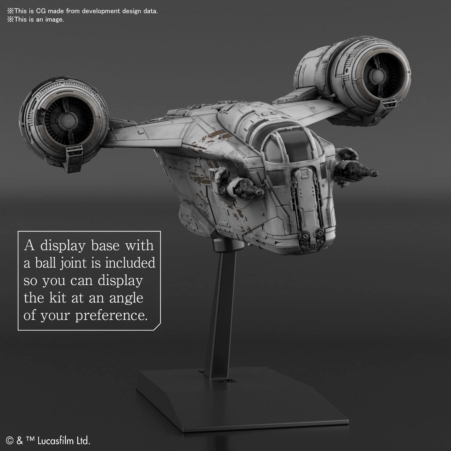 Bandai Hobby – The Mandalorian – 018 Razor Crest, Bandai Spirits Star Wars Vehicle Model Kit
