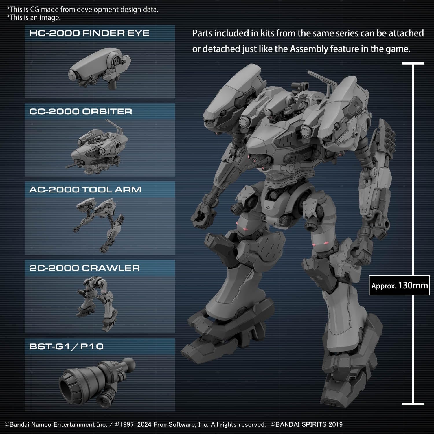 Bandai Hobby – Armored Core VI Fires of Rubicon – #04 RaD CC-2000 Orbiter 30 MM 1/144 Model Kit