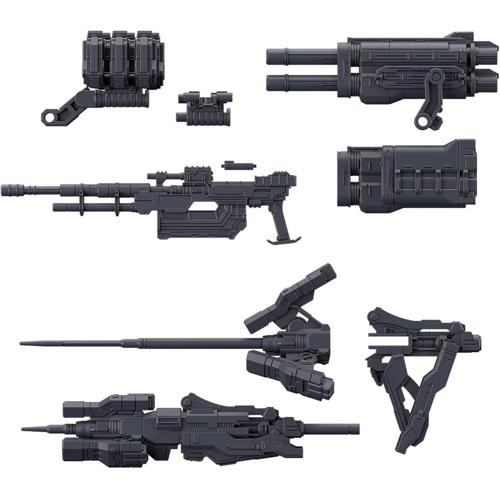 Bandai Hobby – Armored Core VI Fires of Rubicon – #02 Option Parts Set – Weapon Set 02 30 MM 1/144 Model Kit
